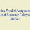ADM 614 Week 6 Assignment, The Impact of Economic Policy on the Market