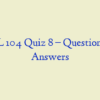 BIBL 104 Quiz 8 – Question and Answers