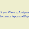 BUS 303 Week 4 Assignment Performance Appraisal Paper 1