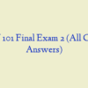 CWV 101 Final Exam 2 (All Correct Answers)