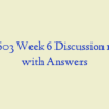 ESE 603 Week 6 Discussion 1 and 2 with Answers