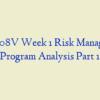 HLT 308V Week 1 Risk Management Program Analysis Part 1