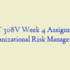 HLT 308V Week 4 Assignment, Organizational Risk Management