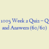 HLTH 1005 Week 2 Quiz – Question and Answers (60/60)