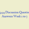 HSM 544 Discussion Question with Answers Week 1 to 7