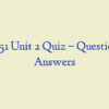 MN 551 Unit 2 Quiz – Question and Answers