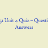 MN 551 Unit 4 Quiz – Question and Answers