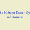 MN 580 Midterm Exam – Question and Answers