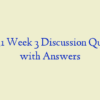 NR 351 Week 3 Discussion Question with Answers