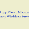 NR 443 Week 2 Milestone 1, Community Windshield Survey Form