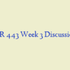 NR 443 Week 3 Discussion