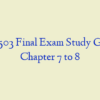NR 503 Final Exam Study Guide Chapter 7 to 8