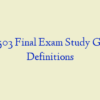 NR 503 Final Exam Study Guide, Definitions