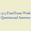 NR 503 Final Exam Week 8 – Question and Answers