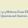 NR 503 Midterm Exam EPI – Question and Answers