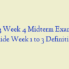 NR 503 Week 4 Midterm Exam Study Guide Week 1 to 3 Definitions