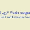 NRS 433V Week 1 Assignment, PICOT and Literature Search