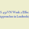 NRS 451VN Week 2 Effective Approaches in Leadership