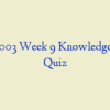 NSG 5003 Week 9 Knowledge Check Quiz