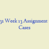 NUR 631 Week 13 Assignment Clinical Cases