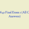 NUR 641 Final Exam 1 (All Correct Answers)