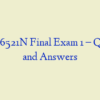NURS 6521N Final Exam 1 – Question and Answers
