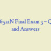 NURS 6521N Final Exam 3 – Question and Answers