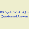 NURS 6521N Week 7 Quiz 3 – Question and Answers