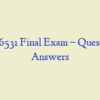NURS 6531 Final Exam – Question and Answers