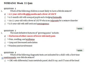 nurs 6541 week 11 quiz