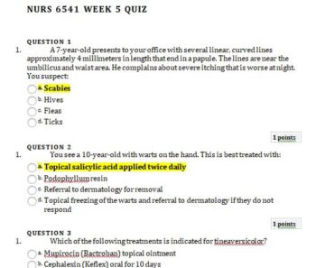 nurs 6541 week 5 quiz