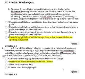 nurs 6541 week 6 quiz