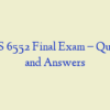 NURS 6552 Final Exam – Question and Answers