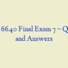 NURS 6640 Final Exam 7 – Question and Answers
