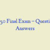 PSY 550 Final Exam – Question and Answers
