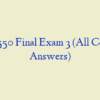 PSY 550 Final Exam 3 (All Correct Answers)