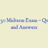 PSY 550 Midterm Exam – Question and Answers