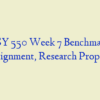 PSY 550 Week 7 Benchmark Assignment, Research Proposal