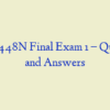 RELI 448N Final Exam 1 – Question and Answers